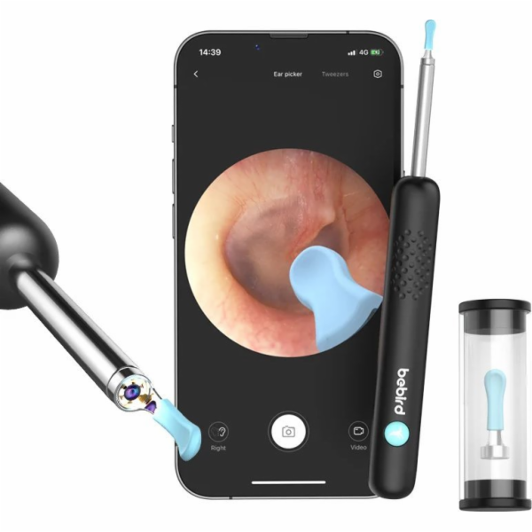Otoskop pro čištění uší Bebird R1 s kamerou (černý)