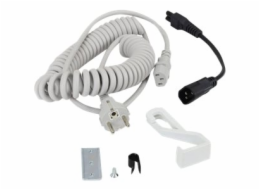 Ergotron Coiled Extension Cord Accessory Kit - Sada kabelů k napájení - 2.4 m - svinutý - šedá - Saudská Arábie, Evropa