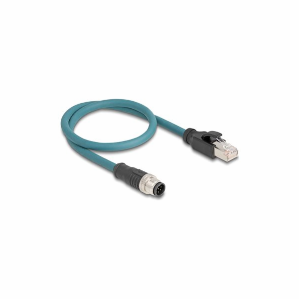 Delock - Sítový kabel adaptér - 8kolíkový M12 (M) do RJ-4...