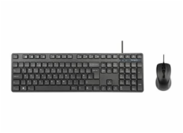 Targus - Klávesnice a sada myši - full size - antibakteriální - USB - QWERTY - španělská - černá