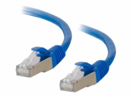 C2G Cat6a Booted Shielded (STP) Network Patch Cable - Patch kabel - RJ-45 (M) do RJ-45 (M) - 30 cm - STP - CAT 6a - lisovaný, provedení bez hrbolků, licna - modrá
