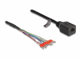 Delock - Sítový kabel - ferula (M) do RJ-45 (F) - 50 cm - 5.5 mm - CAT 5e - cerná
