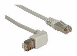 Delock - Patch kabel - RJ-45 (M) do RJ-45 (M) - 1 m - SFTP - CAT 5e - lisovaný, 90° konektor - šedá