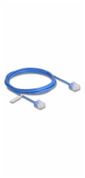 Delock - Patch kabel - RJ-45 (M) krátký do RJ-45 (M) krátký - 2 m - 2.6 mm - UTP - CAT 6 - ultra-tenký - modrá