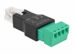 Delock Adapter RJ11/14 male to Terminal Block 4 pin 2-part