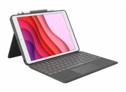Logitech Combo Touch - Klávesnice a pouzdro - s trackpad - podsvícení - Apple Smart connector - QWERTY - italská - oxfordská šedá - pro Apple 10.9-inch iPad (10. generace)