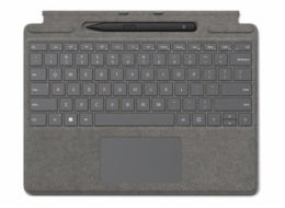 Microsoft Surface Pro Signature Keyboard - Klávesnice - s akcelerometr, touchpad, zásobník pro nabíjení a skladování Surface Slim Pen 2 - QWERTY - anglická - platina - s Slim Pen 2