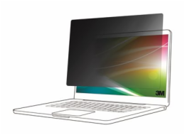 3M Bright Screen Privacy Filter - Filtr pro zvýšení soukromí k notebooku - odstranitelné - sklopným - 13.3" - černá