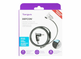 Targus DEFCON Ultimate - Bezpečnostní kabelový zámek - univerzální klíč, s adaptabilní hlavou zámku - stříbrná - 2 m