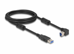 Delock - Kabel USB - USB typ A (M) rovné do USB Type B (M) levý úhel - USB 3.0 - 2 m - up to 5 Gbps data transfer rate - cerná