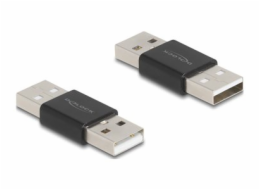 Delock - USB adaptér - USB 2.0 A (M) do USB 2.0 A (M) - černá