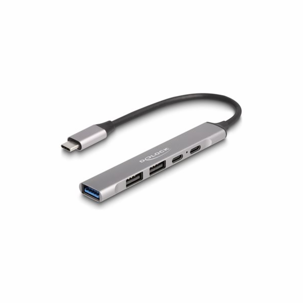 Delock 4-portový tenký Hub USB Type-C™ mající 1 x USB 10 ...
