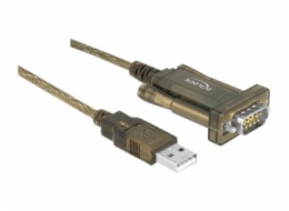 Delock Adapter USB 2.0 Type-A > 1 x Serial DB9 RS-232 - Sériový adaptér - USB - RS-232 x 1 - průhledná