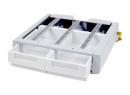 Ergotron StyleView SV Supplemental Storage Drawer, Double - Upevňovací komponent (zásuvkový modul) - uzamykatelný - zdravotní - šedobílá - lze připevnit na vozík
