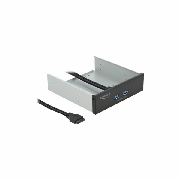 Delock&nbsp;-&nbsp;Panel&nbsp;portů&nbsp;úložiště&nbsp;-&nbsp;USB&nbsp;3.2&nbsp;Gen&nbsp;1&nbsp;x&nbsp;2&nbsp;-&nbsp;černá