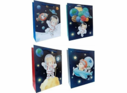 JU-PITER Dárková taška Malý kosmonaut 9856C 18x23x10cm p12, cena za 1 ks.