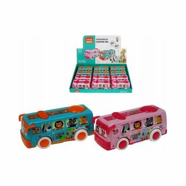 Hipo Friction zvířecí autobus 12cm 2 barvy 958-3 HIPO p12...