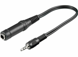 PremiumCord Redukce audio 3,5mm stereojack - 6.35mm stereojack 0.2m M/F