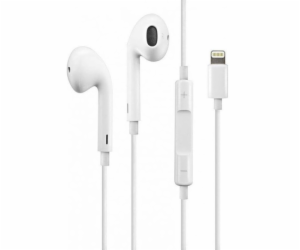 PLATINET FIESTA EARPHONES WITH MIC LIGHTNING WHITE
