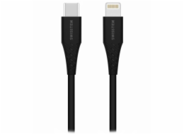 Swissten nabíjecí kabel usb-c / lightning 0,4 m černý