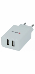 Swissten síťový adaptér smart ic 2x usb 2,1a power bílý (samoprodavač)