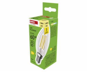 EMOS LED FLM CANDLE 5,9W(60W) 806lm E14 WW