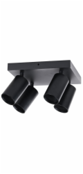 IMMAX PUNTO-4S stropní, nástěnné bodové svítidlo, čtverec, 4 hlavy, černé, pro zdroj typu GU10