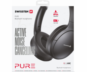 Swissten bluetooth anc sluchátka pure černá