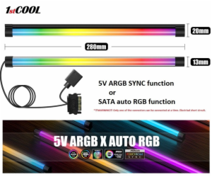 1stCOOL AURA EVO ARGB LED, SATA, 28cm, černá