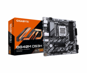 GIGABYTE MB Sc AM5 B840M DS3H, AMD B840, 4xDDR5, 2xDP, 1x...
