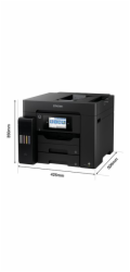 Epson EcoTank ET-5855 - Multifunkční tiskárna - barva - tryskový - ITS - A4/Legal (média) - až 25 stran/min. (tisk) - 550 listy - 33.6 Kbps - USB, LAN, Wi-Fi(ac) - černá