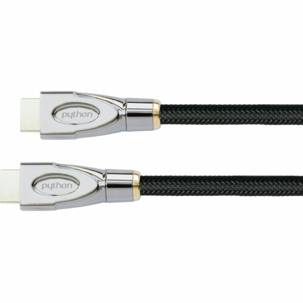 PYTHON  HDMI« 2.1 kabel 8K UHD-2 Nylongeflecht schwarz 1,5m