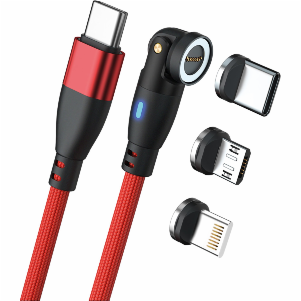 RealPower Magnetický kabel USB kabel 100 Watt, 1 m, otočn...