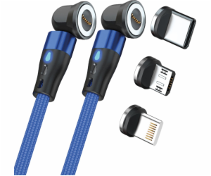 Realpower  Magnetický kabel USB kabel, 1m, 2x magnetisch,...