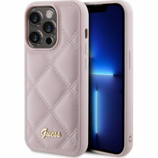 Guess Guess GUHCP15LPSQSQSP iPhone 15 Pro 6.1 růžové pevn...