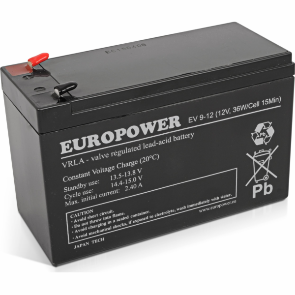 Baterie Europower 12V 9Ah AGM Europower EV9-12