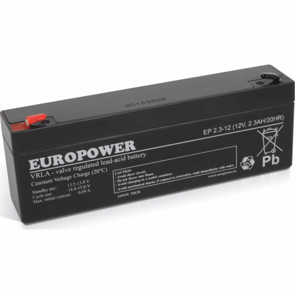Baterie Europower 12V 2,3Ah AGM Europower EP2,3-12