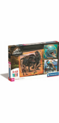 Clementoni Clementoni Puzzle 3x48el SuperColor čtverec Jurský svět 25314
