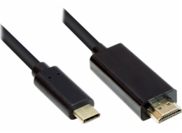 Alcasa AV adaptér Alcasa GC-M0102 Kabelový adaptér 3m HDMI Type-A (standardní) USB Type-C černý