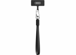 Audi Audi univerzální šňůrka na telefon 28cm 10mm Kožená černá AU-HSLSL-GT/D1-BK