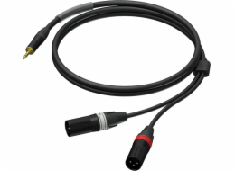 Kabel Procab Kabel PROCAB PRA712/3, 3,5mm (M) stereo jack na 2x XLR (M) (3m)