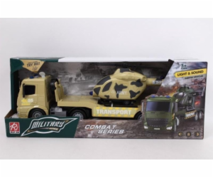 Hipo Vojenský odtahový vůz + vrtulník 39cm světlo/zvuk RJ...