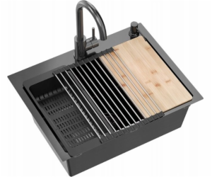 QUADRON LUKE 110 WORKSTATION dřez černý kovový (58x45x20)...