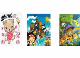 JU-PITER Dětská dárková taška mix 5254L SD20 45x72x25cm široké dno p12 cena za 1ks