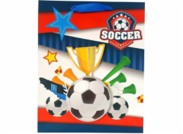 JU-PITER Dárková taška fotbal 3D 9026C 17,5x23,5x8cm p12, cena za 1 ks.