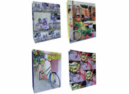 JU-PITER Dárková taška Kolo v květech 553B 25x32x11cm p12, cena za 1 ks.