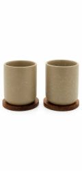 Bredemeijer Teebecher Umea 200ml beige with coaster142025