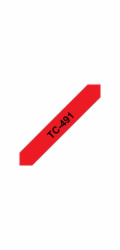 BROTHER TC491 Black On Red Tape (9mm)