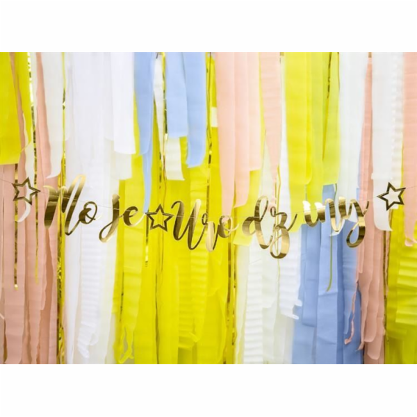 Party Deco Birthday banner, My Birthday, zlatý, 90 cm uni...