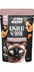 PAN MIESKO Kousky v omáčce Kuře s křepelkou - mokrá smetana na kuře - 85g